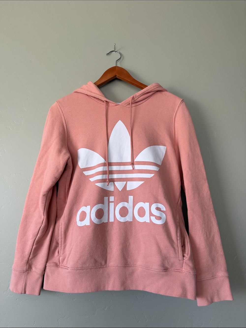 adidas Women’s Pink Trefoil Pullover Hoodie